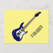 エレキギター漫画イラストレーション ポストカード (正面)