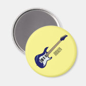 エレキギター漫画イラストレーション マグネット (正面/裏面)