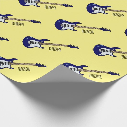 エレキギター漫画イラストレーション ラッピングペーパー (角)