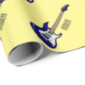 エレキギター漫画イラストレーション ラッピングペーパー (ロールコーナー)