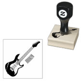 エレキギター漫画イラストレーション ラバースタンプ (押印)