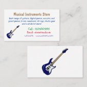 エレキギター漫画イラストレーション 名刺 (正面/裏面)