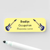 エレキギター漫画イラストレーション 名札 (インサイチュ)