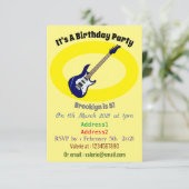 エレキギター漫画イラストレーション 招待状 (スタンド正面)