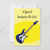 エレキギター漫画イラストレーション 招待状 (裏面)