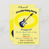 エレキギター漫画イラストレーション 招待状 (正面/裏面)