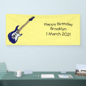 エレキギター漫画イラストレーション 横断幕 (トレードショー)