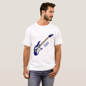 エレキギター漫画イラストレーション Tシャツ (正面フル)