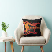 エレキギター火災イラストレーション クッション (椅子)