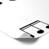 エレキギター白黒レッドウィングプリントポスター ポスター (角)