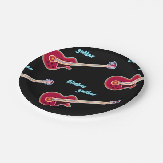 エレキギター紙プレート ペーパープレート (アングル)