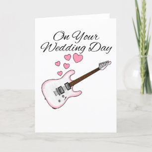 エレキギター結婚のカードギタリストミュージシャン サンキューカード