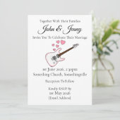 エレキギター結婚式招待状ミュージシャン 招待状 (スタンド正面)