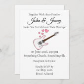 エレキギター結婚式招待状ミュージシャン 招待状 (正面/裏面)