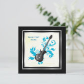 エレキギター葉オンターコイズカスタム製品 招待状 (スタンド正面)