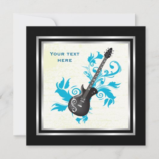 エレキギター葉オンターコイズカスタム製品 招待状 (正面)