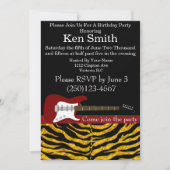 エレキギター誕生日招待状#4 招待状 (正面)