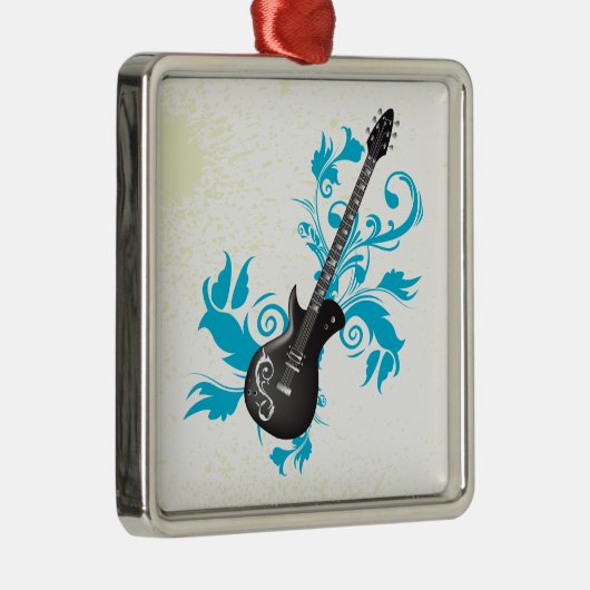 エレキギター離れターコイズカスタムオーナメント メタルオーナメント (右)