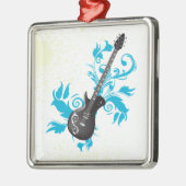 エレキギター離れターコイズカスタムオーナメント メタルオーナメント (左)