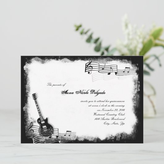 エレキギター音楽キンセアニェラのファンキーな招待状 招待状 (スタンド正面)
