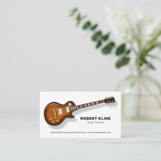 エレキギター音楽先生 名刺 (スタンド正面)