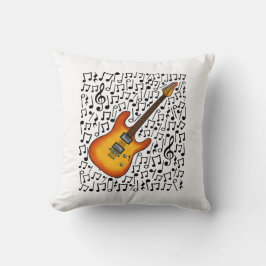 エレキギター音符ギタリストミュージシャン クッション