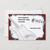 エレキギター黒赤白音楽日救付日 セーブザデート (正面)