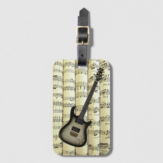 エレキギター02転がオンシート音楽～ ラゲッジタグ (正面縦)