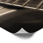 エレキギター2 – ブラウン ポスター (角)