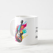 エレキギター90sのはっきりしたスタイル コーヒーマグカップ (正面左)