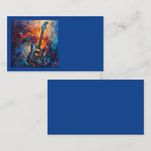 エレキギター・アート・ビジネス・カード 名刺 (正面/裏面)