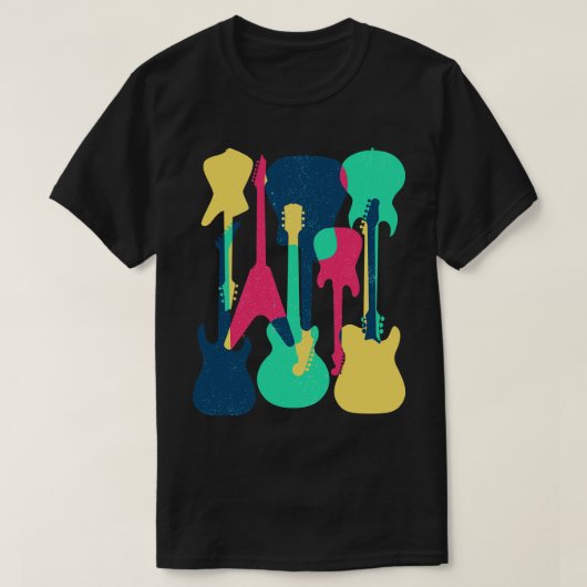 エレキギター・アート Tシャツ (デザイン正面)