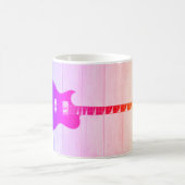 エレキギター&ウッドポップ・アートのアート コーヒーマグカップ (中央)
