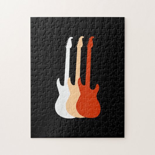 エレキギター – ギタープレーヤー音楽 ジグソーパズル (縦)