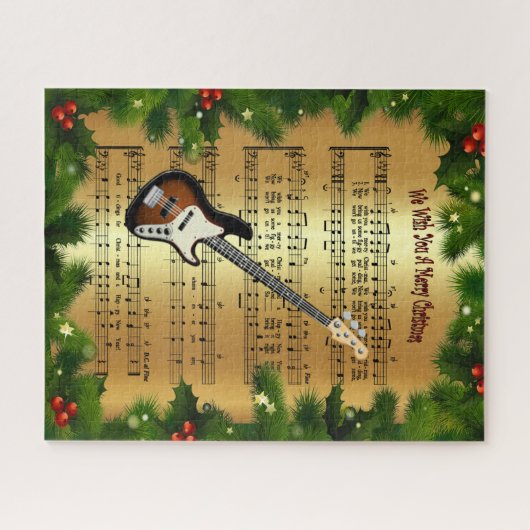 エレキギター~「クリスマスの喜びをお祈り申し上げる」~ ジグソーパズル (横)