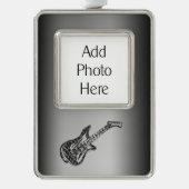 エレキギター シルバープレートフレームオーナメント (正面)