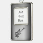 エレキギター シルバープレートフレームオーナメント (左)