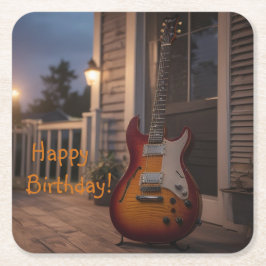 エレキギター スクエアペーパーコースター