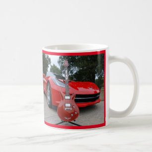 エレキギター&スポーツカーコーヒーマグ コーヒーマグカップ