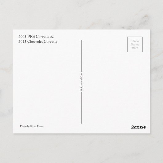 エレキギター&スポーツカー ポストカード (裏面)