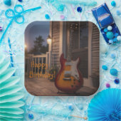 エレキギター ペーパープレート (パーティー)