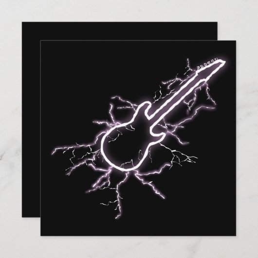 エレキギター 招待状 (正面/裏面)