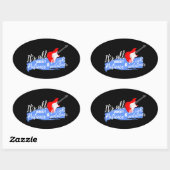 エレキギター 楕円形シール (シート)