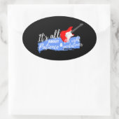 エレキギター 楕円形シール (バッグ)