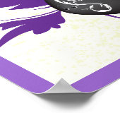 エレキギター、渦巻き旋回、抽象芸術葉 ポスター (角)