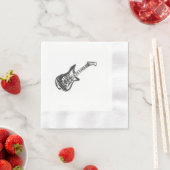 エレキギター 縁ありカクテルナプキン (インサイチュ)