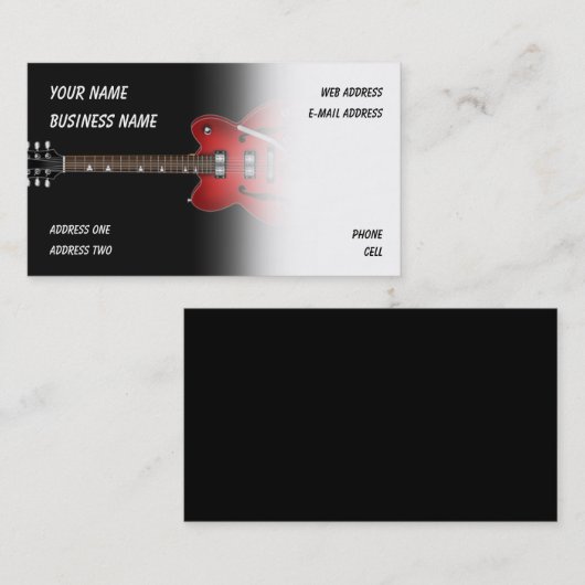 エレキギター – 音楽名刺 名刺 (正面/裏面)