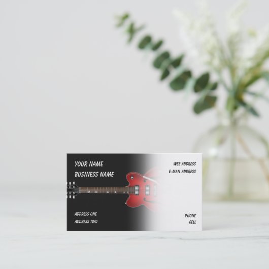 エレキギター – 音楽名刺 名刺 (スタンド正面)