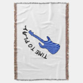 エレキギタ遊ーのタイム-カスタムの背景 スローブランケット (正面縦)