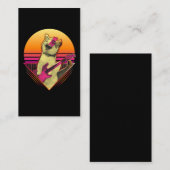 エレキギ遊ター「猫鳴き声80年代90年代」の気化波 名刺 (正面/裏面)